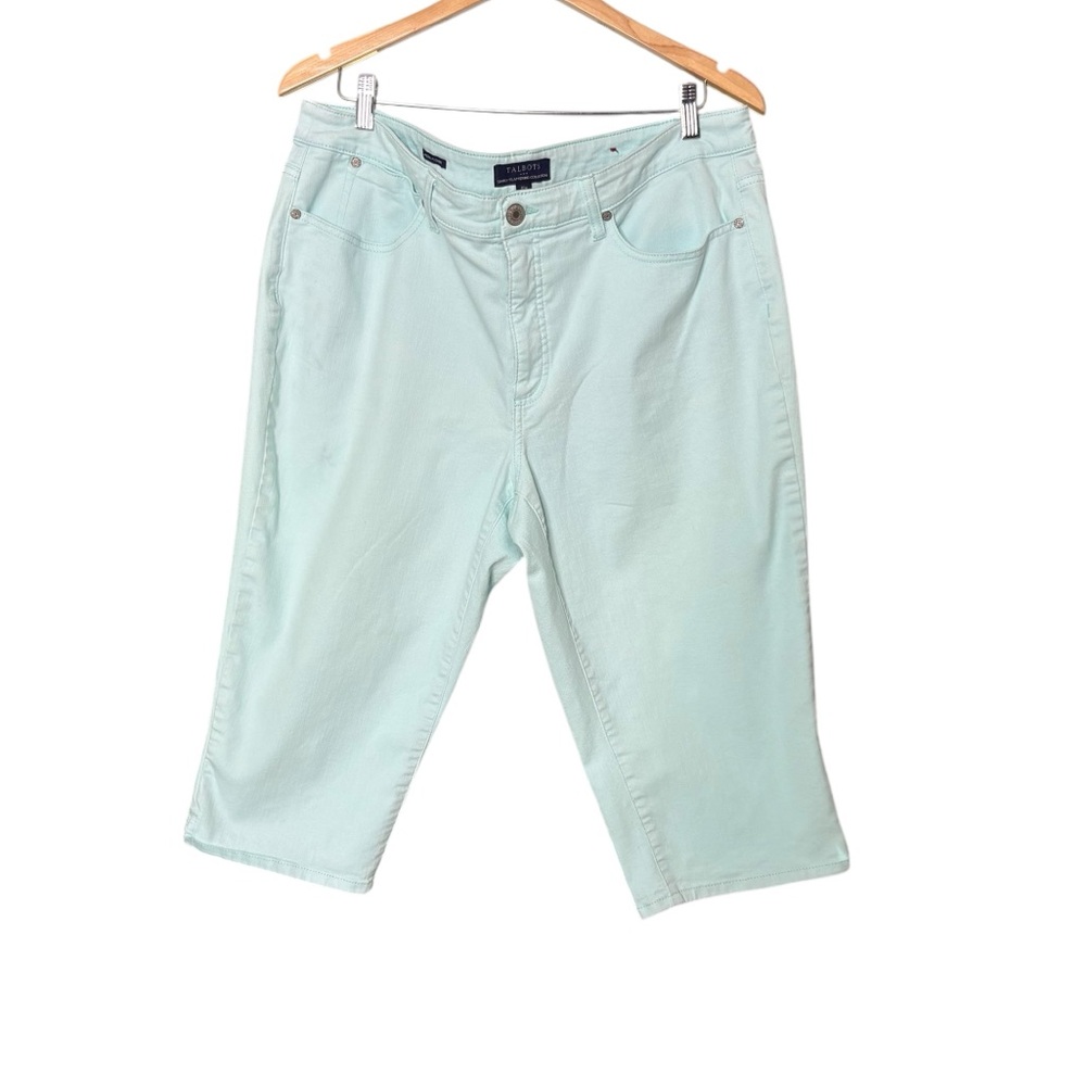 Talbots Plus Teal Denim Pedal Pusher simply flattering collection 16w